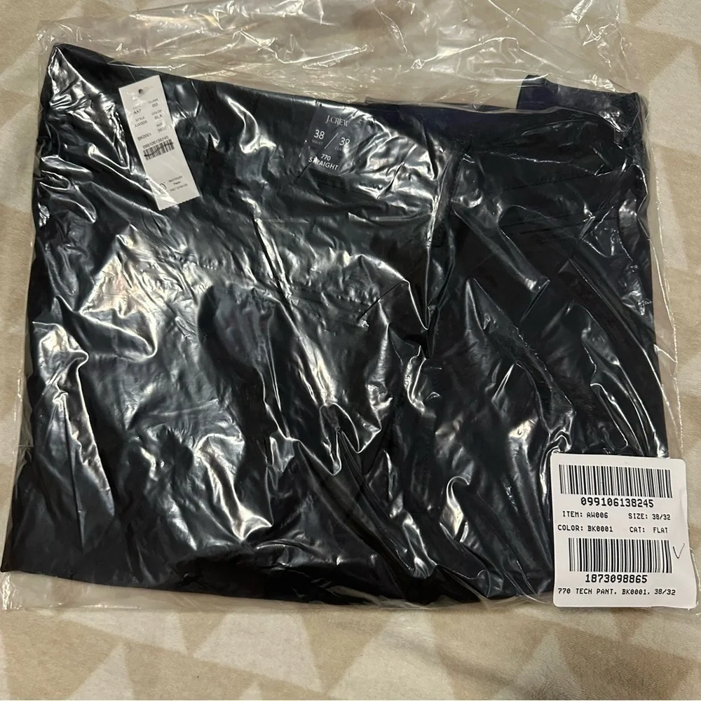 J crew 770 straight fit tech pants black